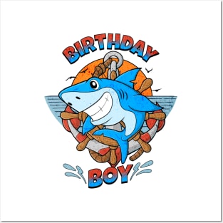Birthday Boy Shark Lover Posters and Art